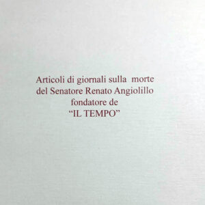 Articoli di giornale sulla morte di Renato Angiolillo